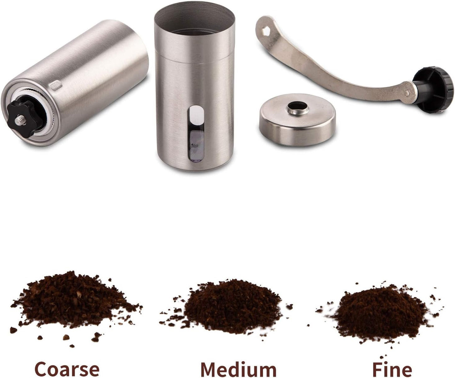 Flavara Manual Coffee Grinder – Stainless Steel Burr Mill with Adjustable Settings
