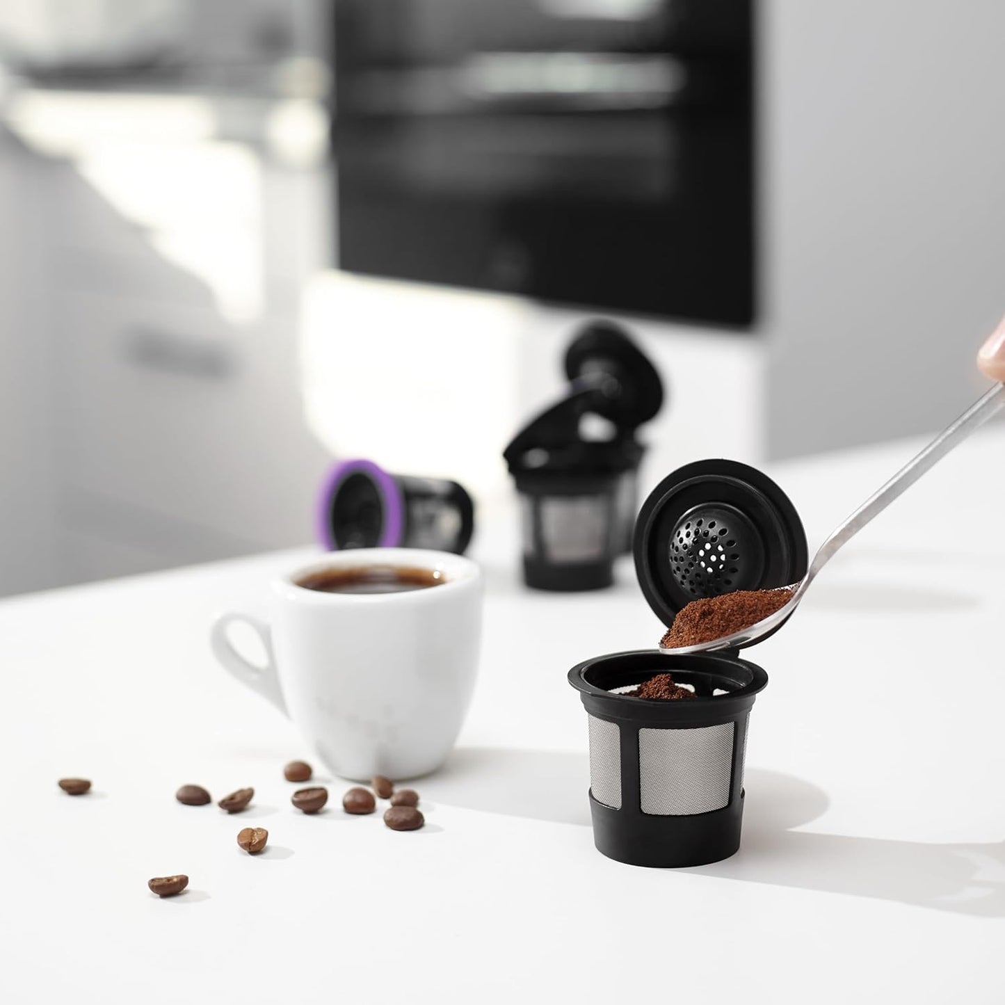 Flavara Reusable K-Cups – 4-Pack Universal Fit Coffee Filters for Keurig 1.0 & 2.0 Brewers