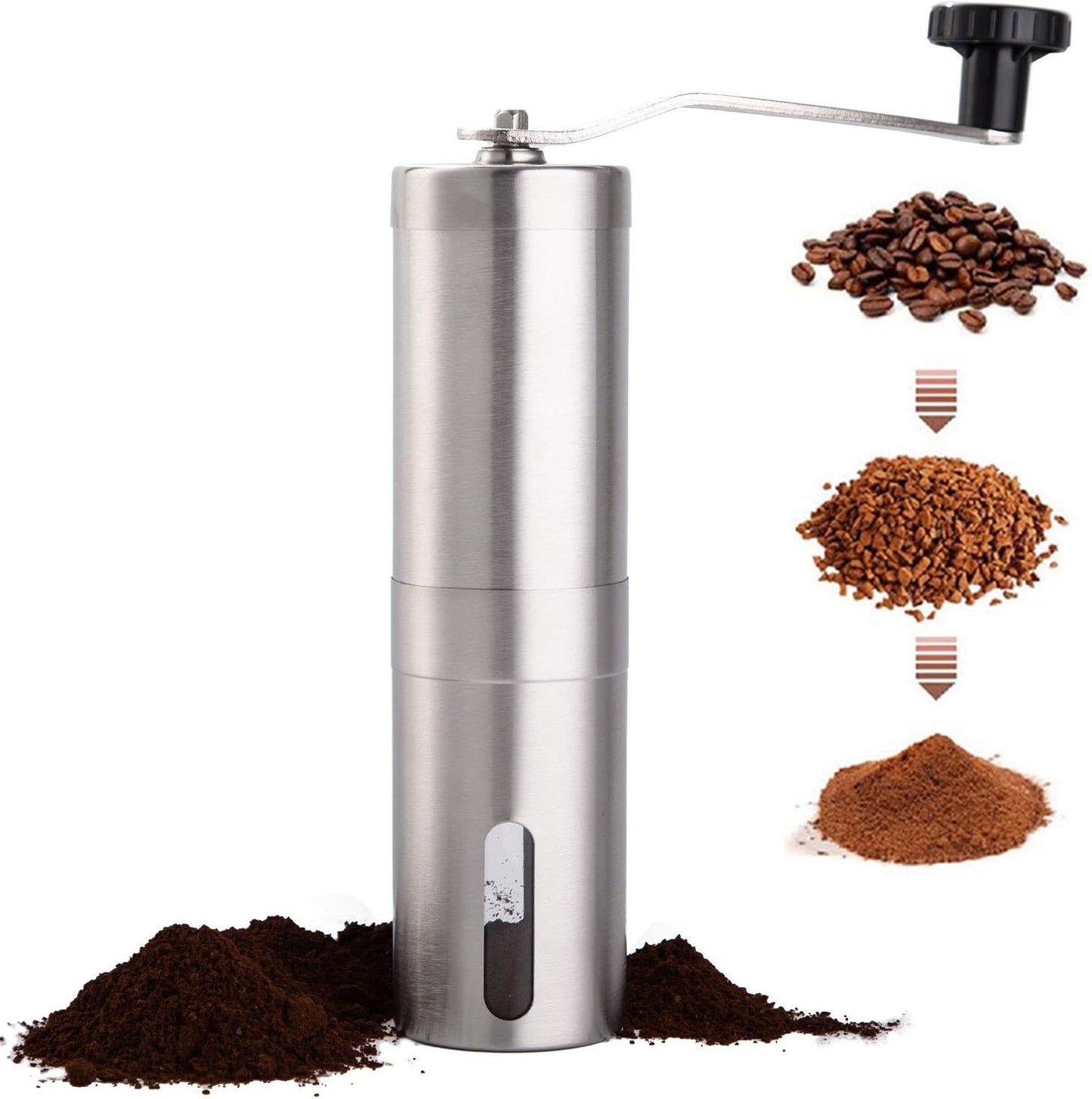 Flavara Manual Coffee Grinder – Stainless Steel Burr Mill with Adjustable Settings
