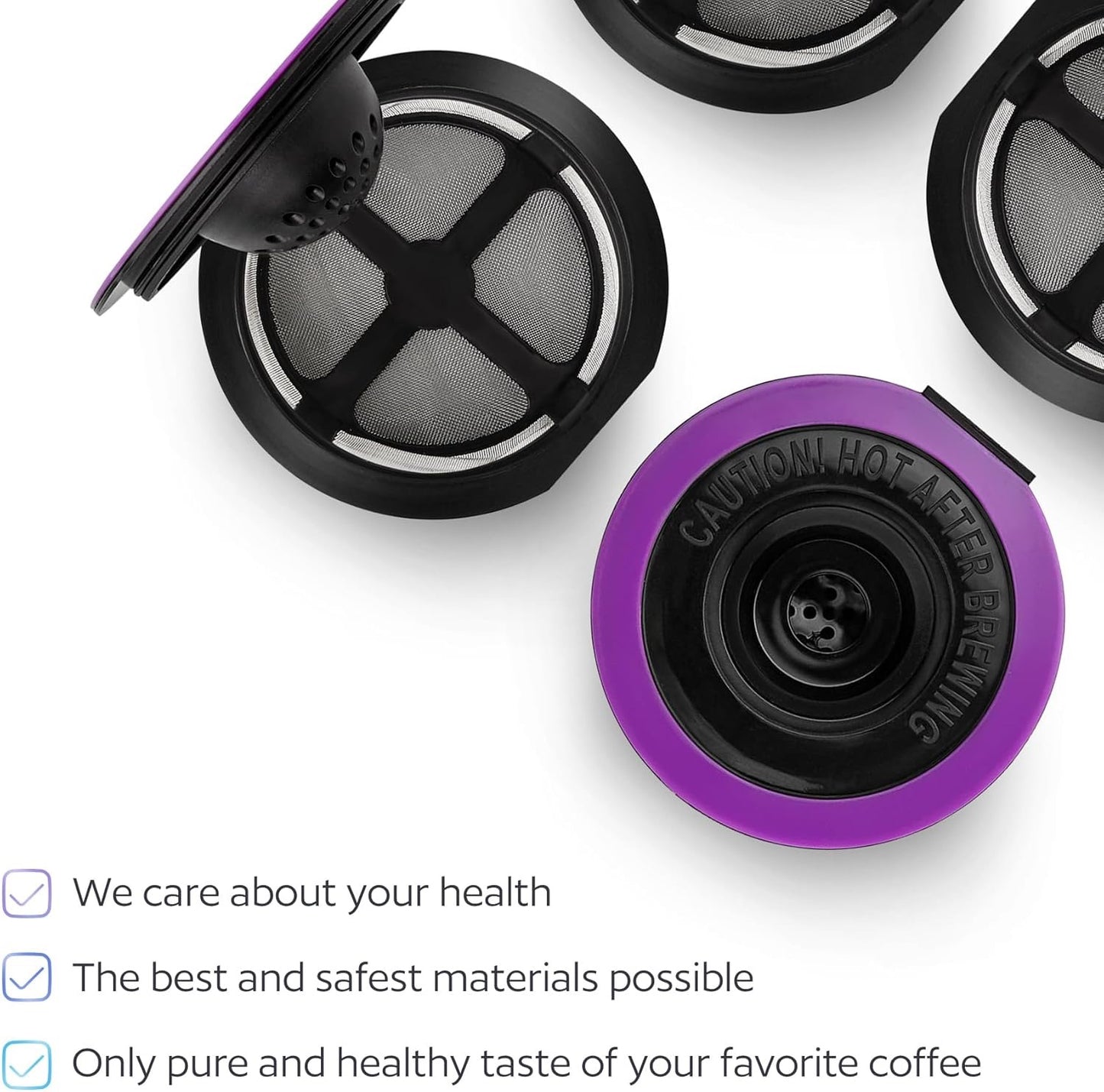 Flavara Reusable K-Cups – 4-Pack Universal Fit Coffee Filters for Keurig 1.0 & 2.0 Brewers